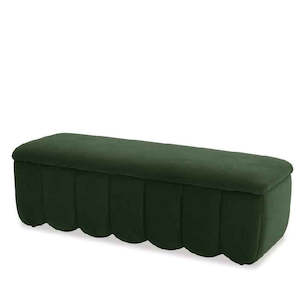Collection Danske Mobler: Jordan Ottoman with Storage - Green Velvet