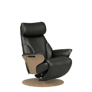 Stressless: Stressless® Adam Power Recliner - Disc Base (Paloma Black)