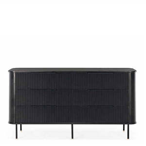 Anders Dresser - 6 Drawer (Black Oak)