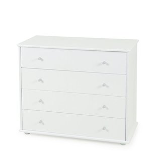 Bianca 4 Drawer Lowboy White