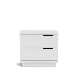 Karamea Bedside 2 Drawer - With Cut Out (Pine)