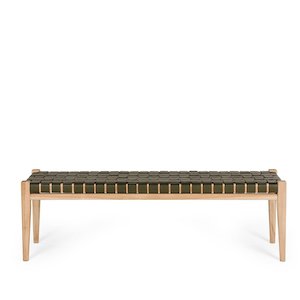 The Indo Collection: Indo Bench Seat - Woven - Olive