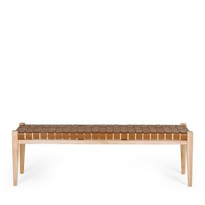 The Indo Collection: Indo Bench Seat - Woven - Saddle