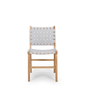 The Indo Collection: Indo Dining Chair - Woven - Duck Egg Grey
