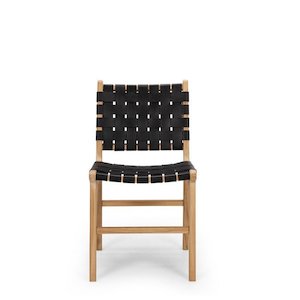 The Indo Collection: Indo Dining Chair - Woven - Black