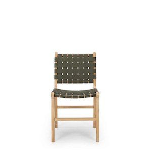 The Indo Collection: Indo Dining Chair - Woven - Olive