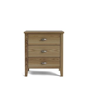 Ivydale Bedside 3 Drawer Wide - Ash