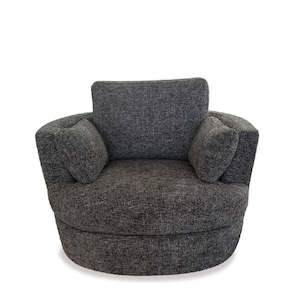 Armchairs: Cuddle Swivel Chair - Dark Grey