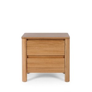 Bedside Cabinets: Meiko 2 Dr Bedside - Oak