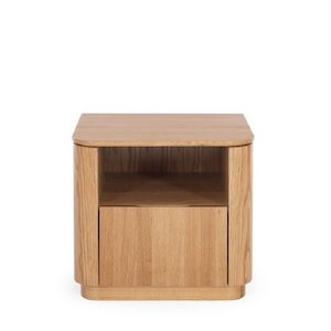 Bedside Cabinets: Stash 1 Dr Bedside - Oak Top & Oak