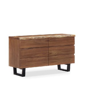 Bedroom: LiveEdge 6 Drawer Dresser - Blackwood veneer
