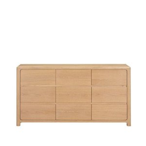 Bedroom: Oaky 9 Dr Dresser - sleeked curved lines