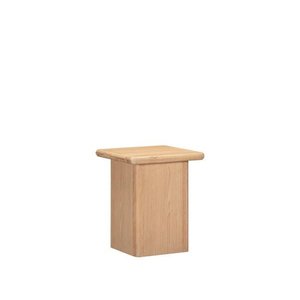 Occasional: Oaky Side Table Pedestal - sleeked curved lines