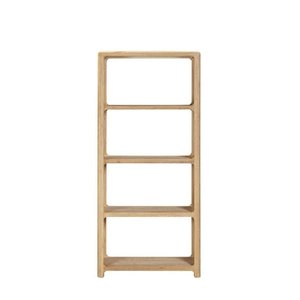 Oaky Bookcase Tall 1700h - sleeked curved lines
