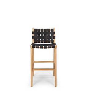 Indo Barstool High Back 650SH - Woven leather