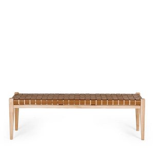 The Indo Collection: Indo Bench Seat 1500w - Woven leather