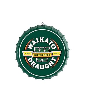 Home Decor: Waikato Draught Beer Bottle Top Sign