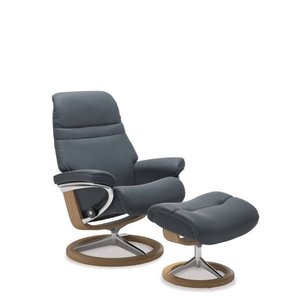 Stressless Sunrise Leather Recliner - Signature Base (Batick)