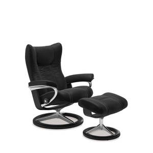Stressless Wing Leather Recliner - Signature Base (Paloma)