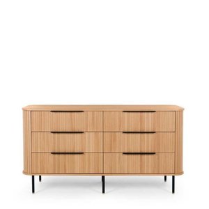 Anders Dresser - 6 Drawer (Black or Natural Oak)