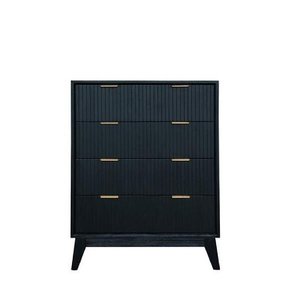 Bedroom: Ella 4 Dr Tallboy - Brushed Gold Handles