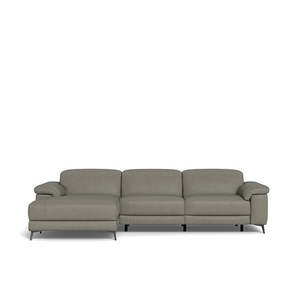 Lounge: Tate 3 Seater Power Reclining Sofa with Chaise in Leather