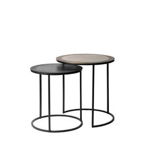 Occasional: Barcelona Aluminium & Iron Side Table - Set of 2