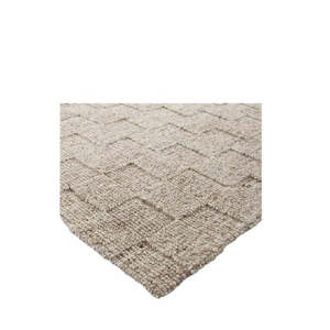 Checker Beige Floor Rug (Wool Mix)
