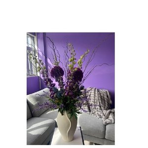Home Decor: Purple Passion - Artificial Floral Arrangement & Vase