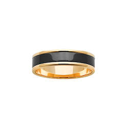 Rings: ZiRO Gold and Polished Black Zirconium Band