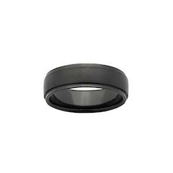 Rings: ZiRO Black Zirconium with Sanded Top and Comfort Curve™ Band
