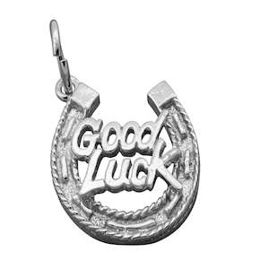 Charms: Silver Good Luck Horseshoe