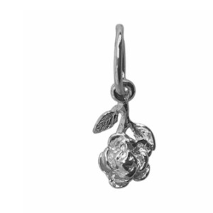Silver Rose Small Charm