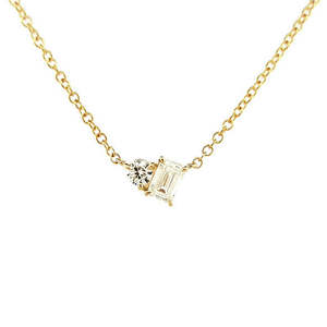 Necklaces: Toi et Moi Lab Grown Diamond Necklace