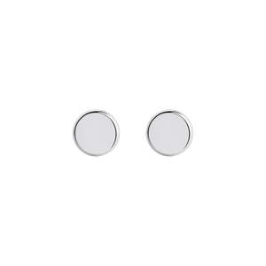 Najo: Classic Round Men's Silver Cufflinks