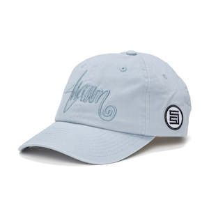 CAP: S/DOUBLE SHAWN SCRIPT STRAPBACK CAP - STEEL