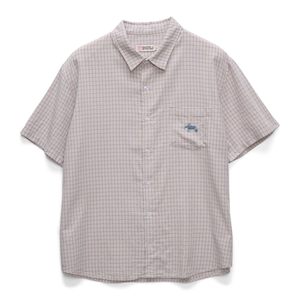 SHIRT: S/DOUBLE CARD CHECK S/S SHIRT - PINK
