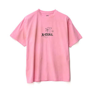 Womens Tops: X-GIRL CUPID RELAXED TEE - PINK