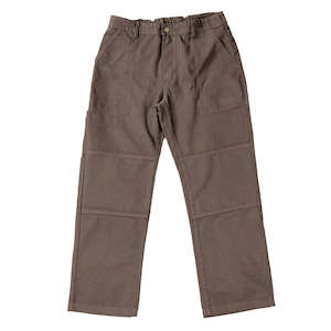 VIC DOUBLE KNEE CANVAS PANTS - BROWN