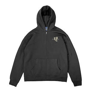 VIC OL' ENGLISH ZIP HOOD - BLACK