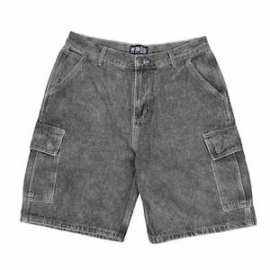 VIC CARGO JEAN SHORTS - GREY STONE