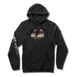 COLOR BARS X ATTACK ON TITAN WITNESSING BATTLE HOODY - BLACK