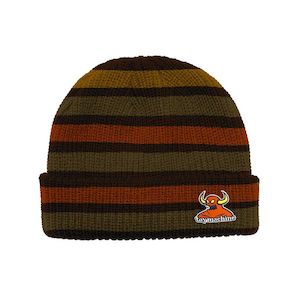 Toy Machine: TOY MACHINE MULTI STRIPE BEANIE - ORANGE