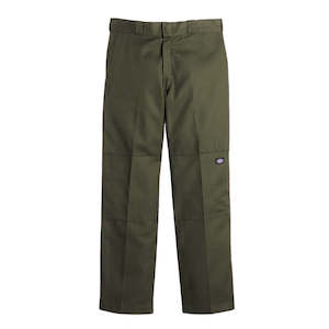Dickies Pants: DICKIES 85-283 LOOSE FIT DOUBLE KNEE PANT - OLIVE GREEN