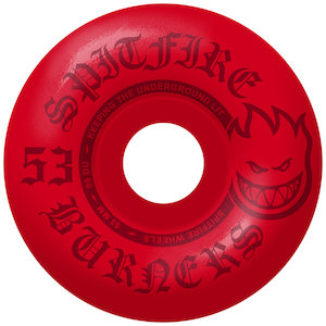 53mm Skateboard Wheels: SPITFIRE BURNER 99D 53MM - RED
