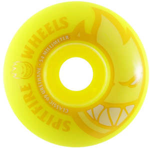 54mm Skateboard Wheels: SPITFIRE BIGHEAD NEON YELLOW 54MM 99D