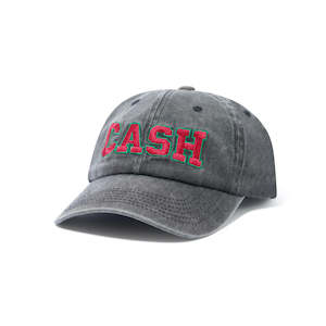 Cash Only: CASH ONLY CAMPUS 6 PANEL CAP - WASHED BLACK