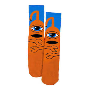Toy Machine: TOY MACHINE HUG SOCKS - ORANGE