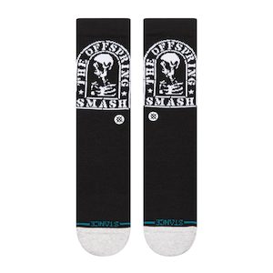 STANCE X THE OFFSPRING SMASH CREW SOCKS - BLACK