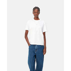Womens Tops: CARHARTT WIP WOMEN'S S/S CASEY TEE - WHITE/SILVER